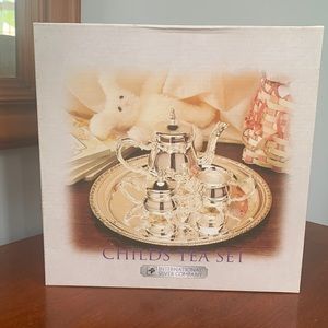 🌟ANTIQUE🌟 4 PC SILVER PLATED CHILD'S TEA SET BY INTERNATIONAL SILVER COMPANY